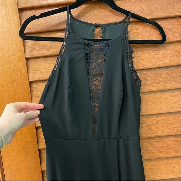 Lulus, black, lace-trimmed, maxi-dress - Picture 8 of 12